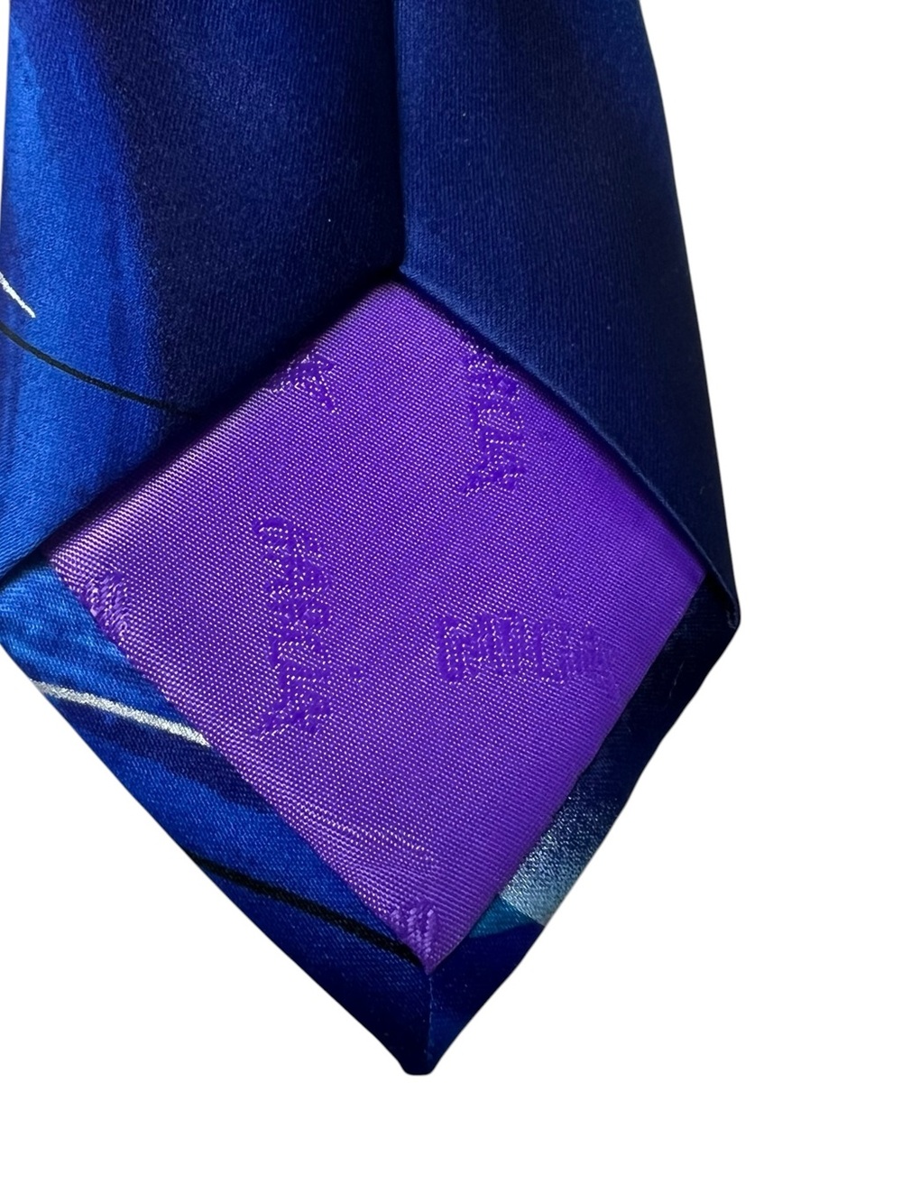 Garcia NWT Riptide Collection Men's Blue Abstract Pattern Silk Tie - Picture 5 of 8